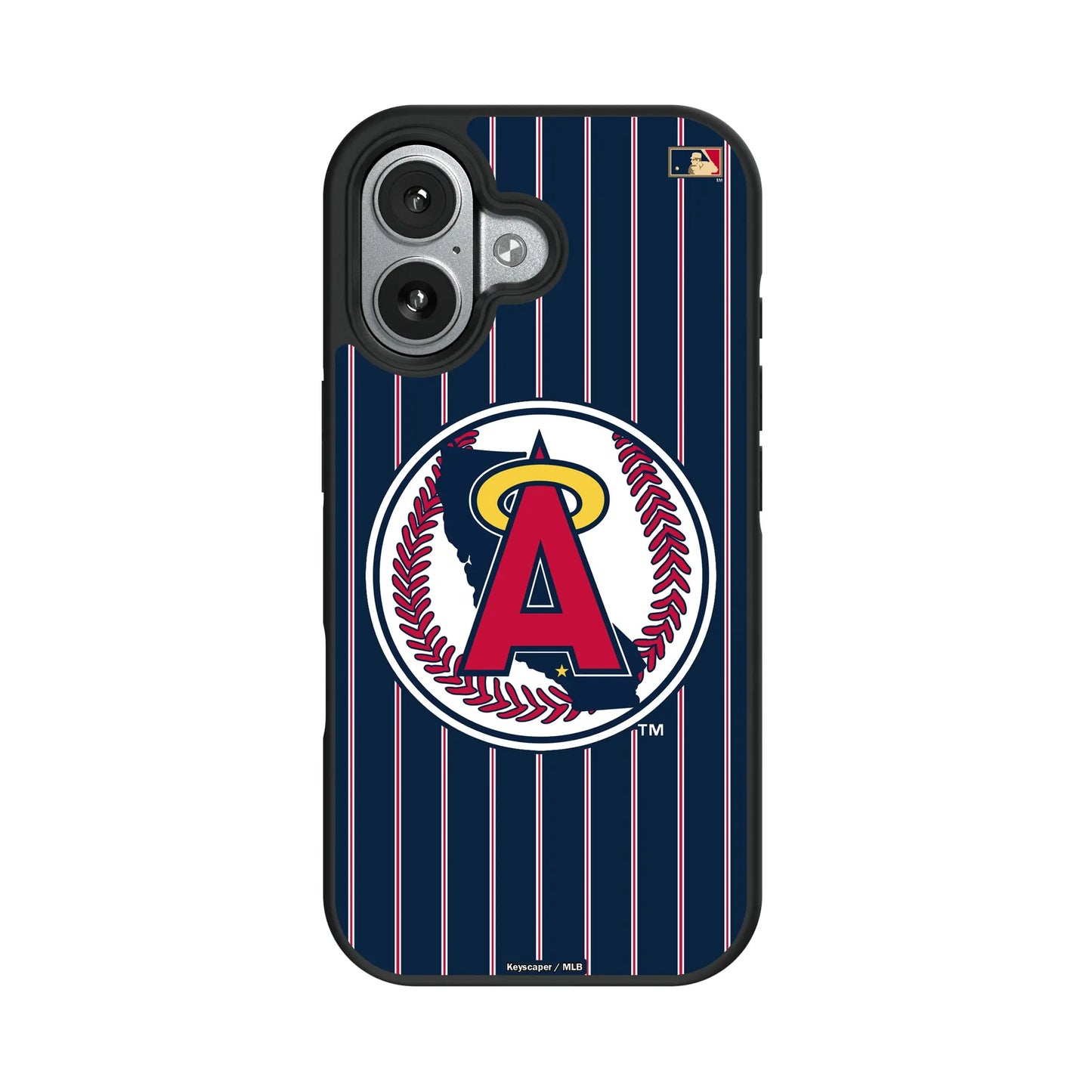 LA Angels 1986-1992 - Cooperstown Collection Pinstripe Bump Phone Case for Apple iPhone