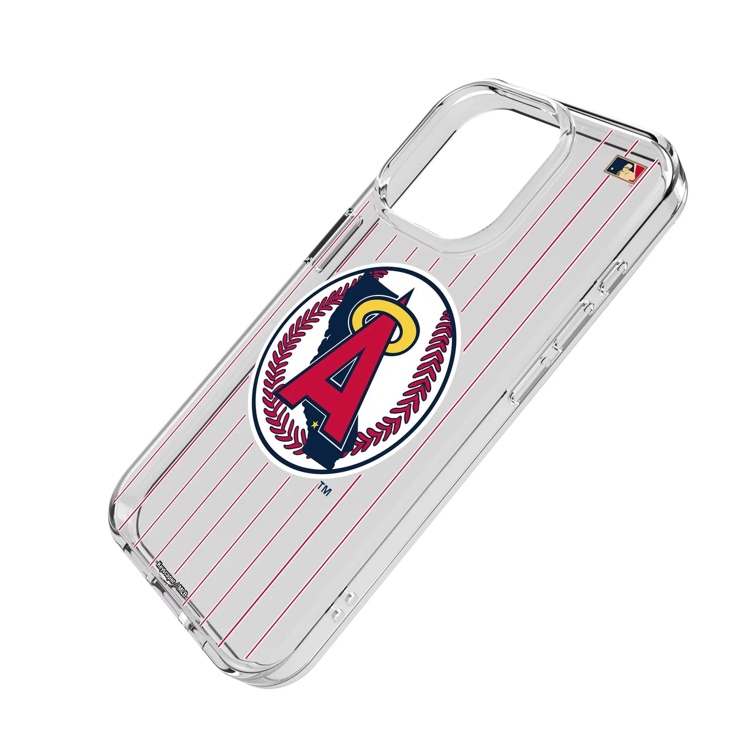 LA Angels 1986-1992 - Cooperstown Collection Pinstripe Clear Phone Case for Apple iPhone