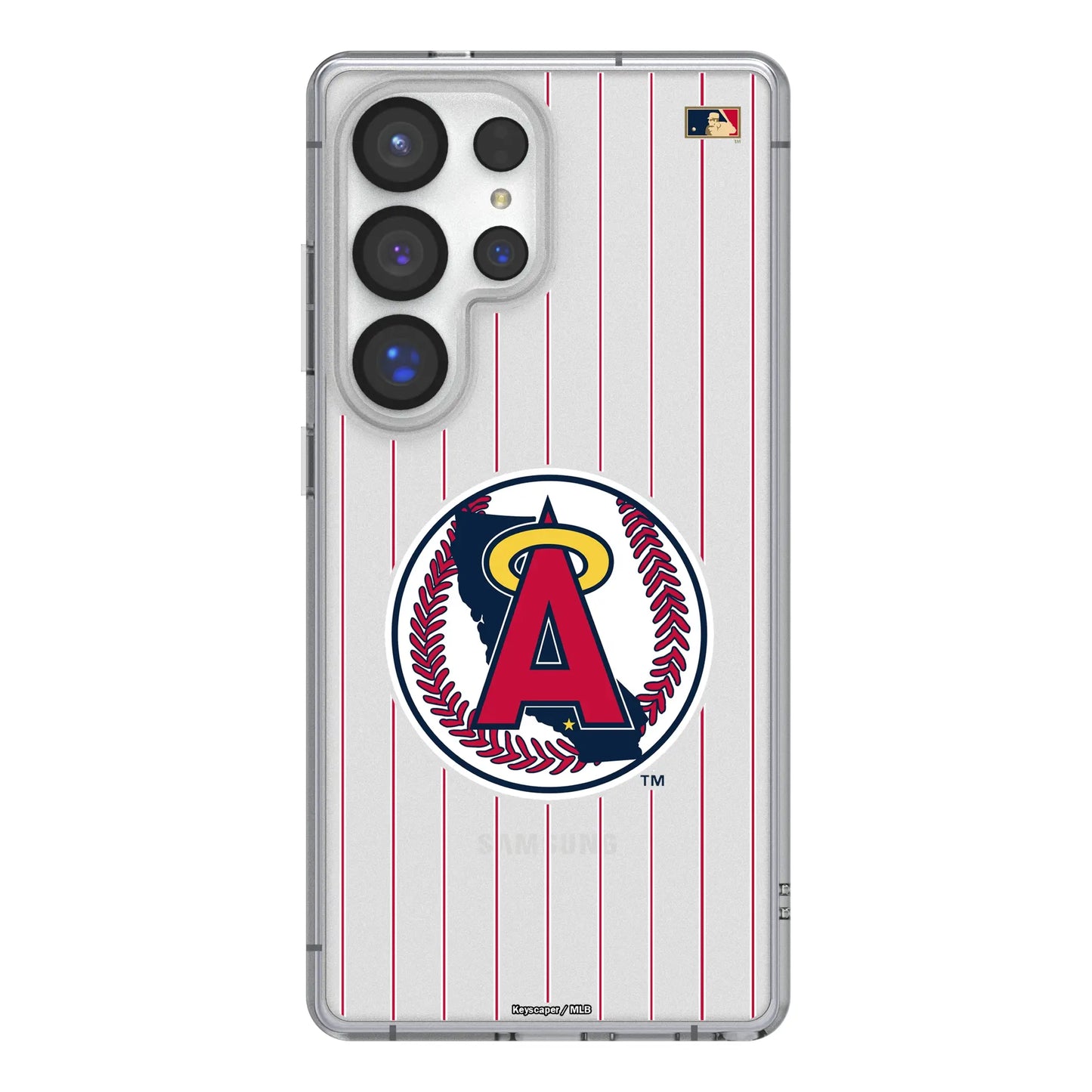 LA Angels 1986-1992 - Cooperstown Collection Pinstripe Clear Phone Case for Samsung Galaxy