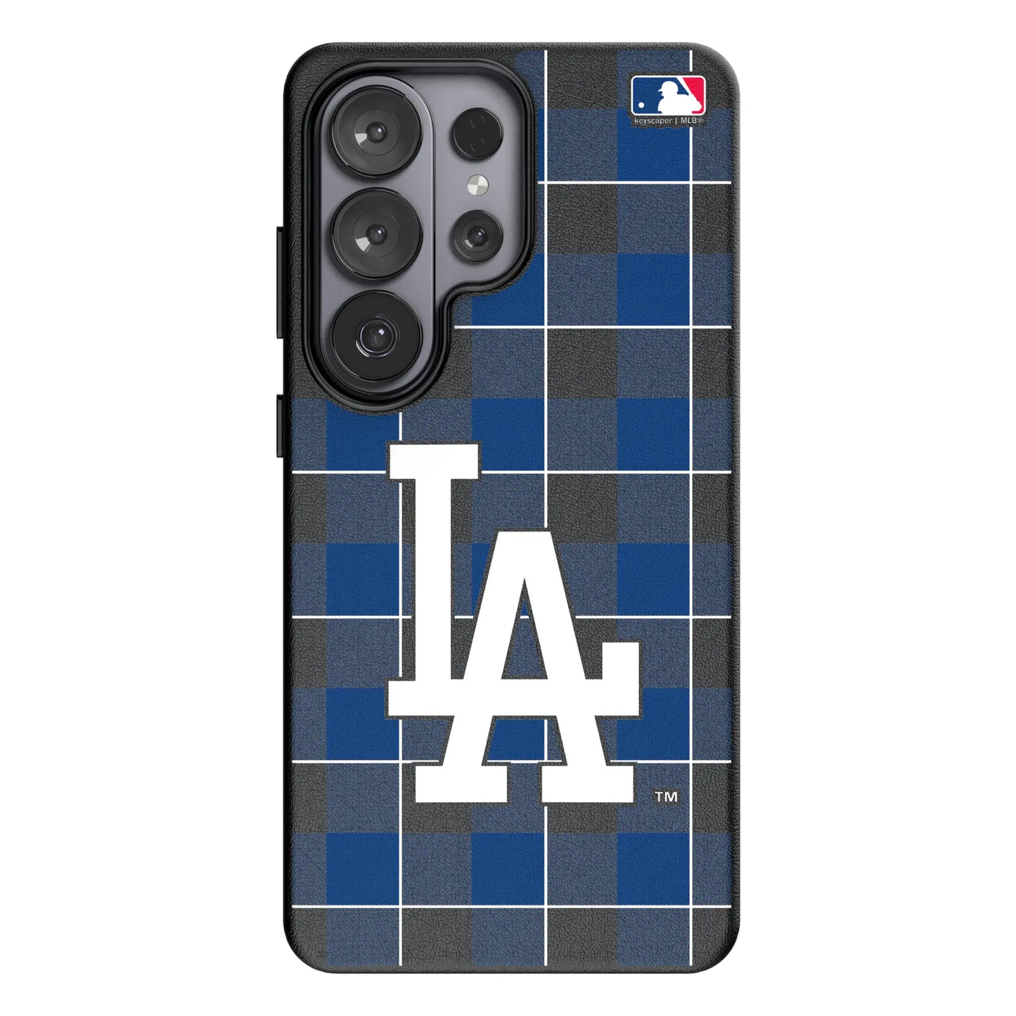 LA Dodgers Plaid MagSafe Compatible Phone Case for Samsung Galaxy