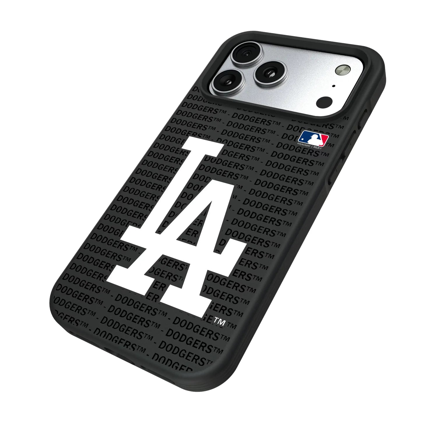 LA Dodgers Text Backdrop Bump Phone Case for Apple iPhone