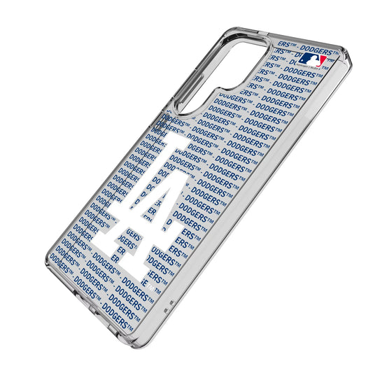 LA Dodgers Text Backdrop Clear Phone Case for Samsung Galaxy