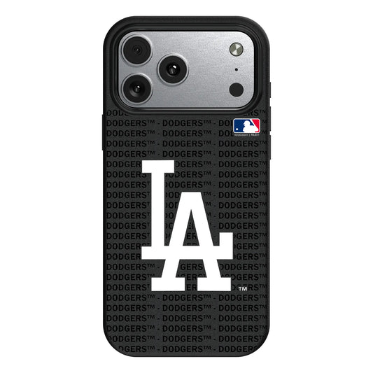 LA Dodgers Text Backdrop MagSafe Compatible Phone Case for Apple iPhone