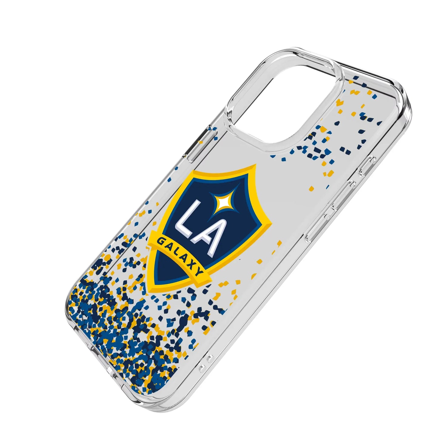 LA Galaxy Confetti Clear Phone Case for Apple iPhone