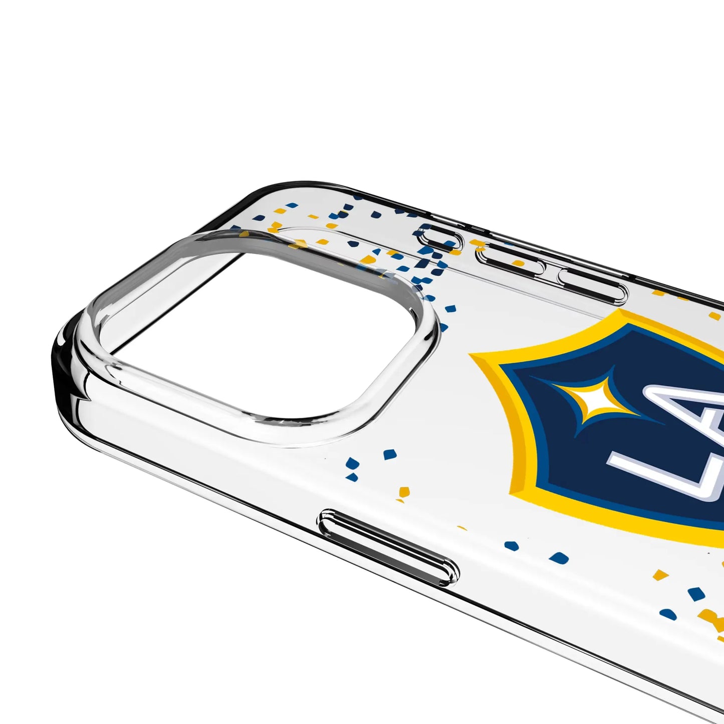 LA Galaxy Confetti Clear Phone Case for Apple iPhone