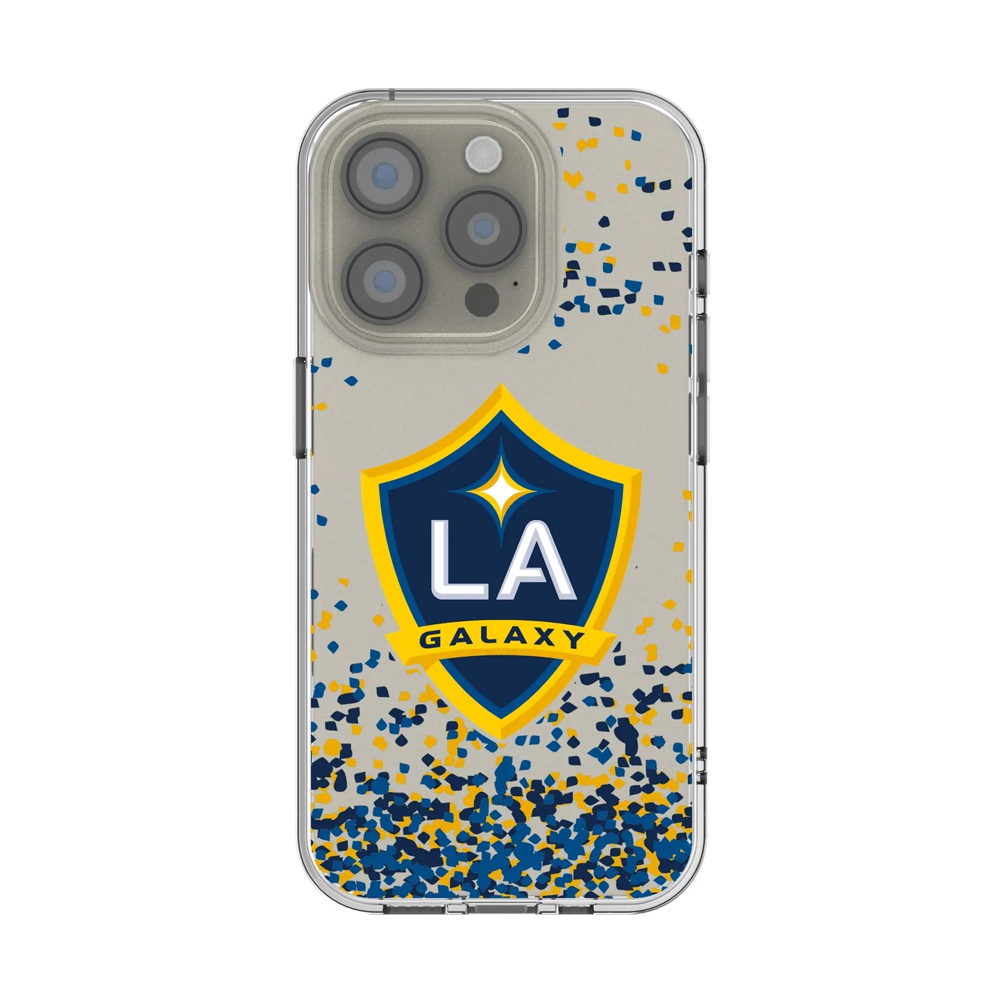 LA Galaxy Confetti Clear Phone Case for Apple iPhone