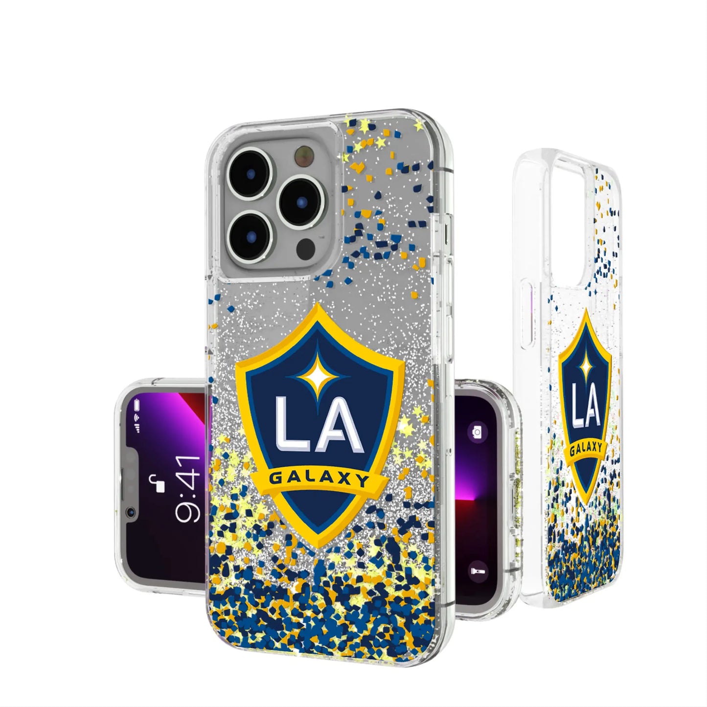LA Galaxy Confetti Glitter Phone Case for Apple iPhone