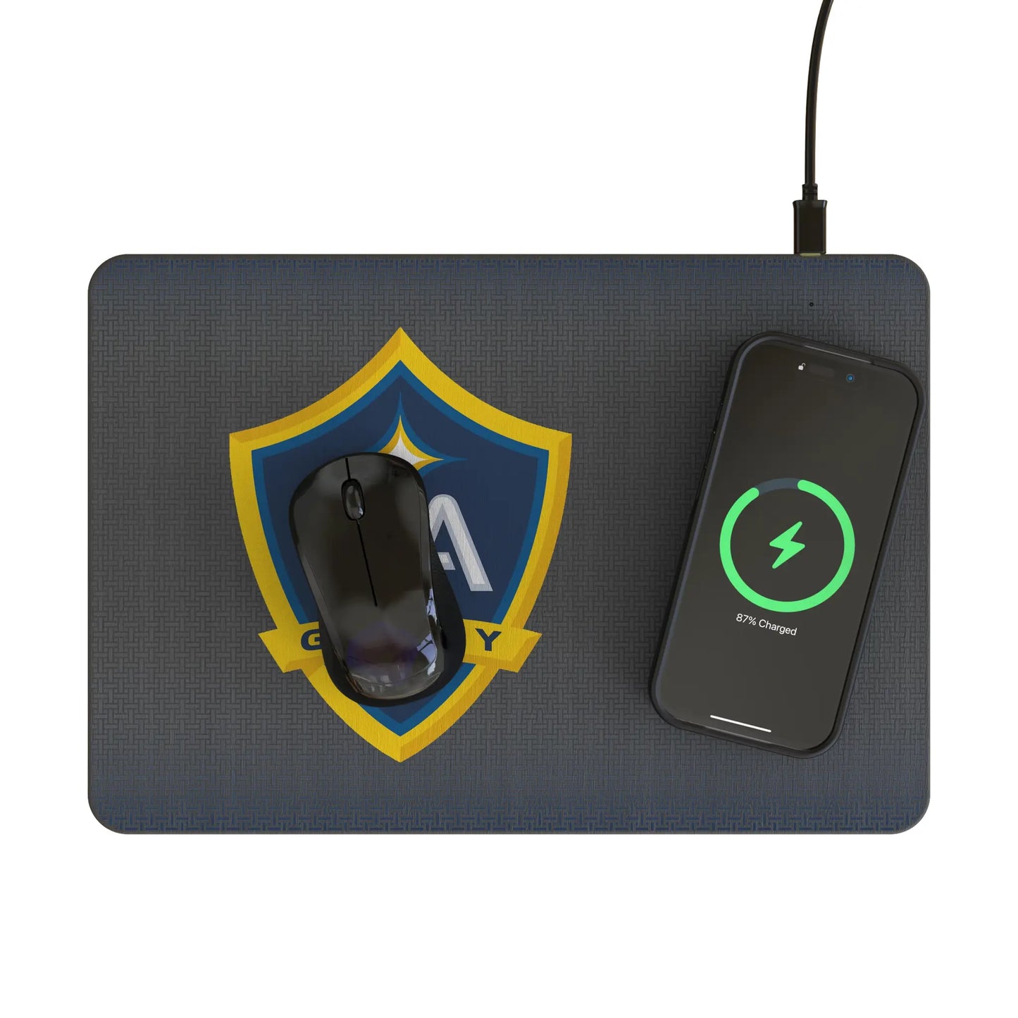 LA Galaxy Linen 15-Watt Wireless Charger and Mouse Pad