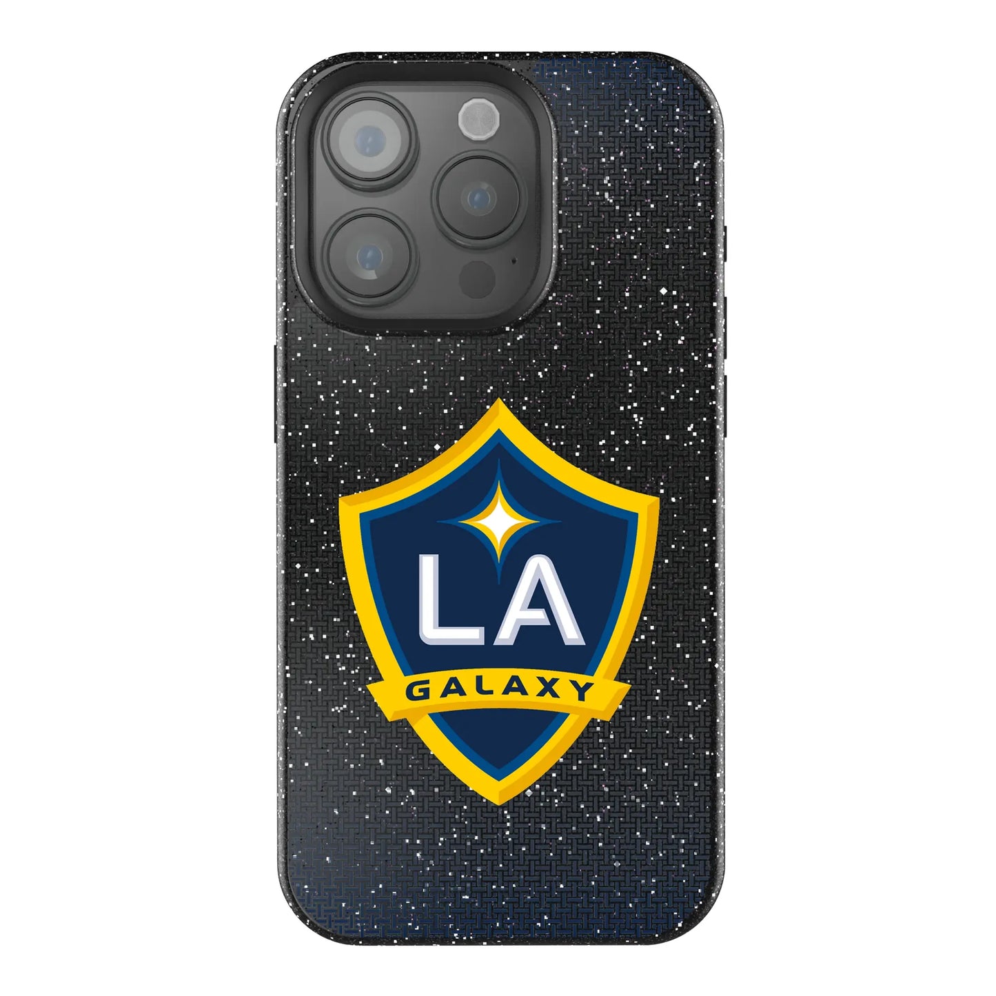 LA Galaxy Linen Black Bling Phone Case for Apple iPhone