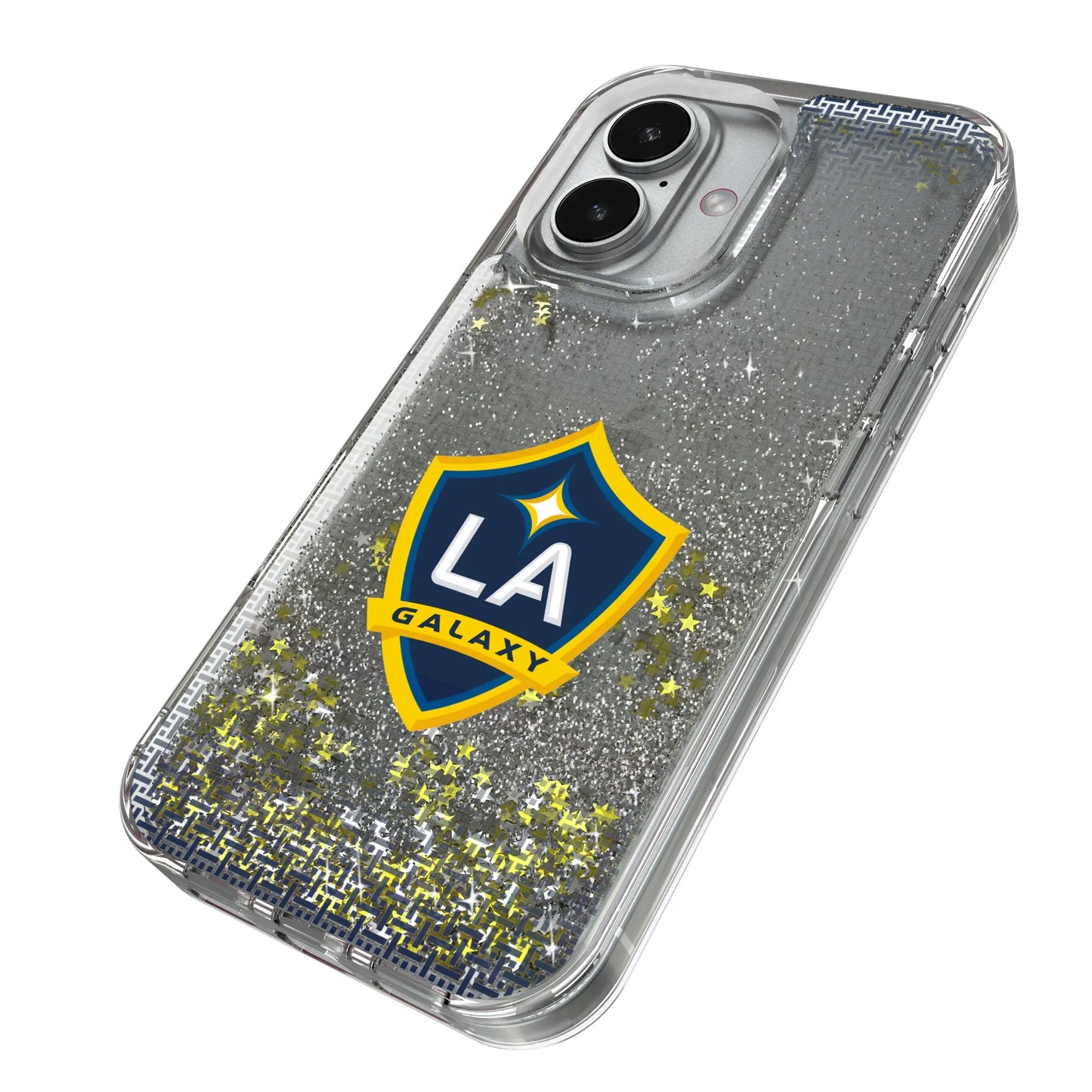 LA Galaxy Linen Glitter Phone Case for Apple iPhone