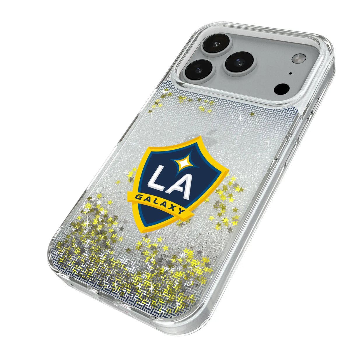 LA Galaxy Linen Glitter Phone Case for Apple iPhone