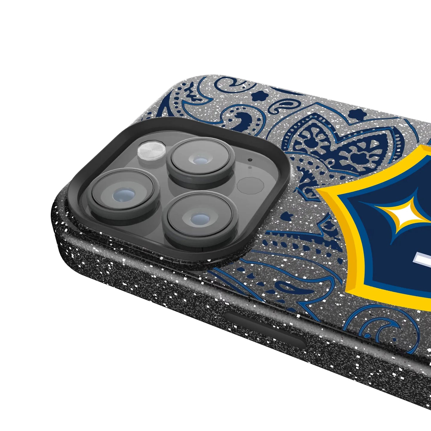 LA Galaxy Paisley Black Bling Phone Case for Apple iPhone