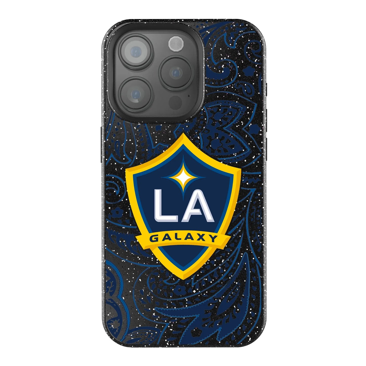 LA Galaxy Paisley Black Bling Phone Case for Apple iPhone