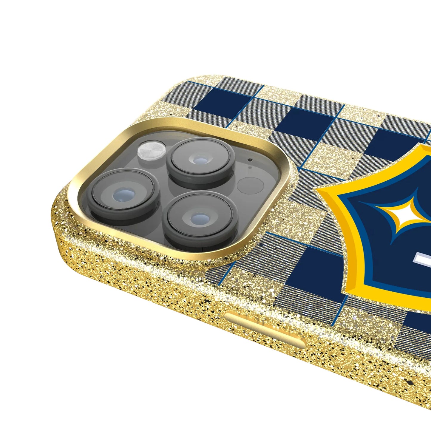 LA Galaxy Plaid Bling Phone Case for Apple iPhone