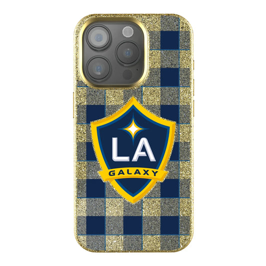LA Galaxy Plaid Bling Phone Case for Apple iPhone