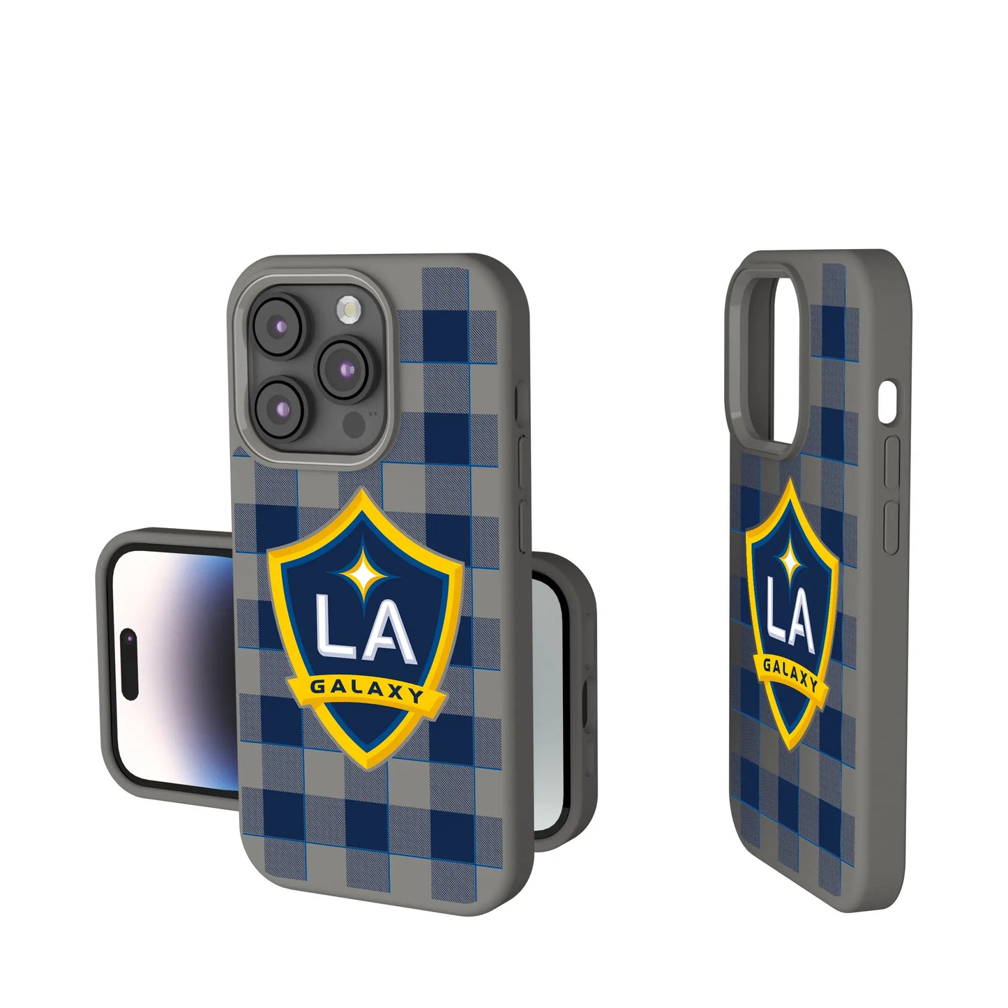 LA Galaxy Plaid Soft Touch Phone Case for Apple iPhone