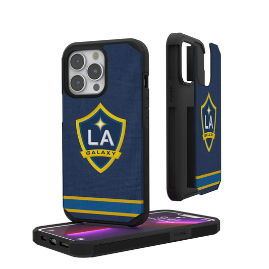 LA Galaxy Stripe Rugged Phone Case for Apple iPhone
