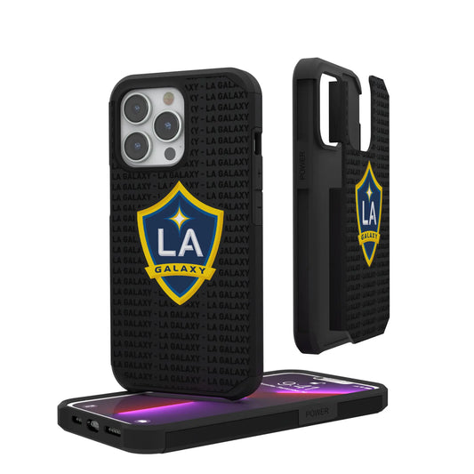 LA Galaxy Text Backdrop Rugged Phone Case for Apple iPhone