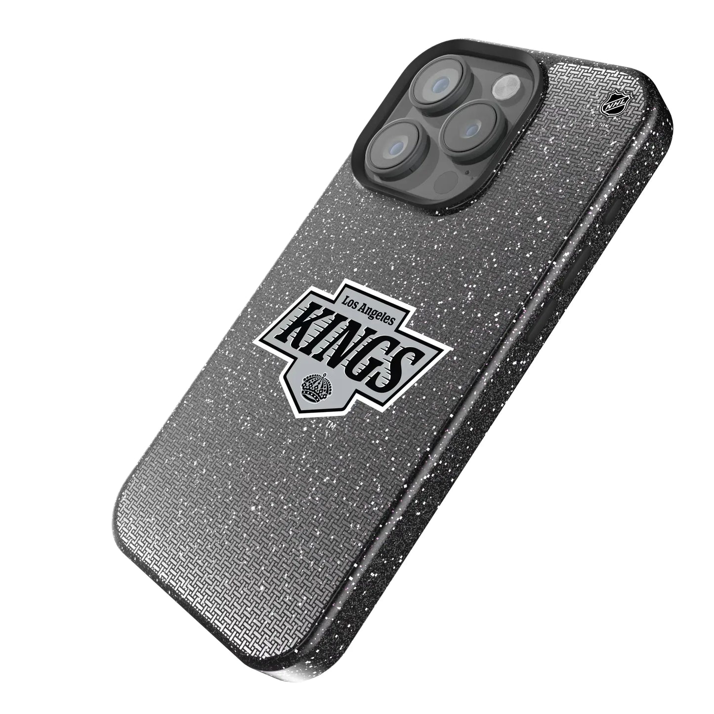 LA Kings Linen Black Bling Phone Case for Apple iPhone