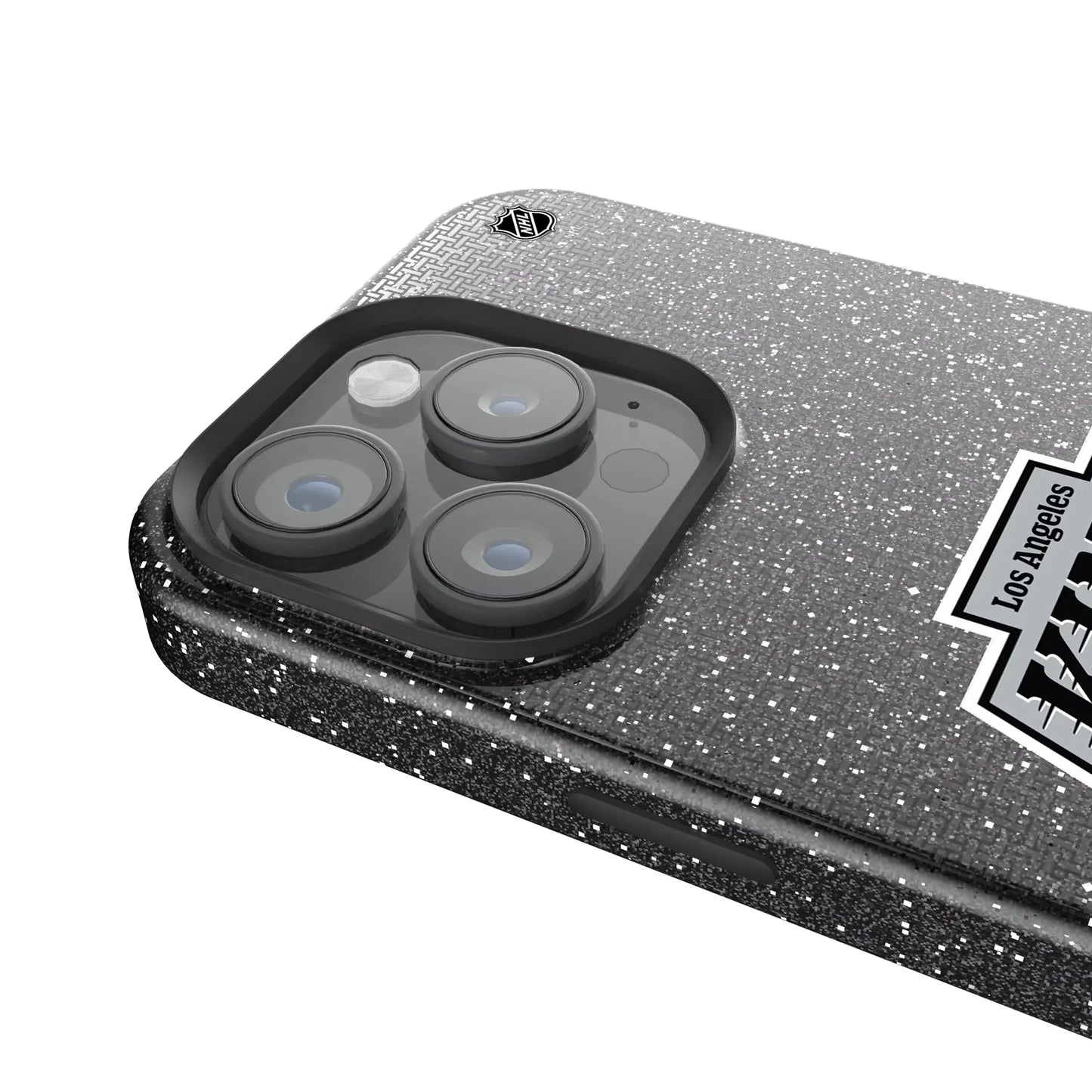 LA Kings Linen Black Bling Phone Case for Apple iPhone
