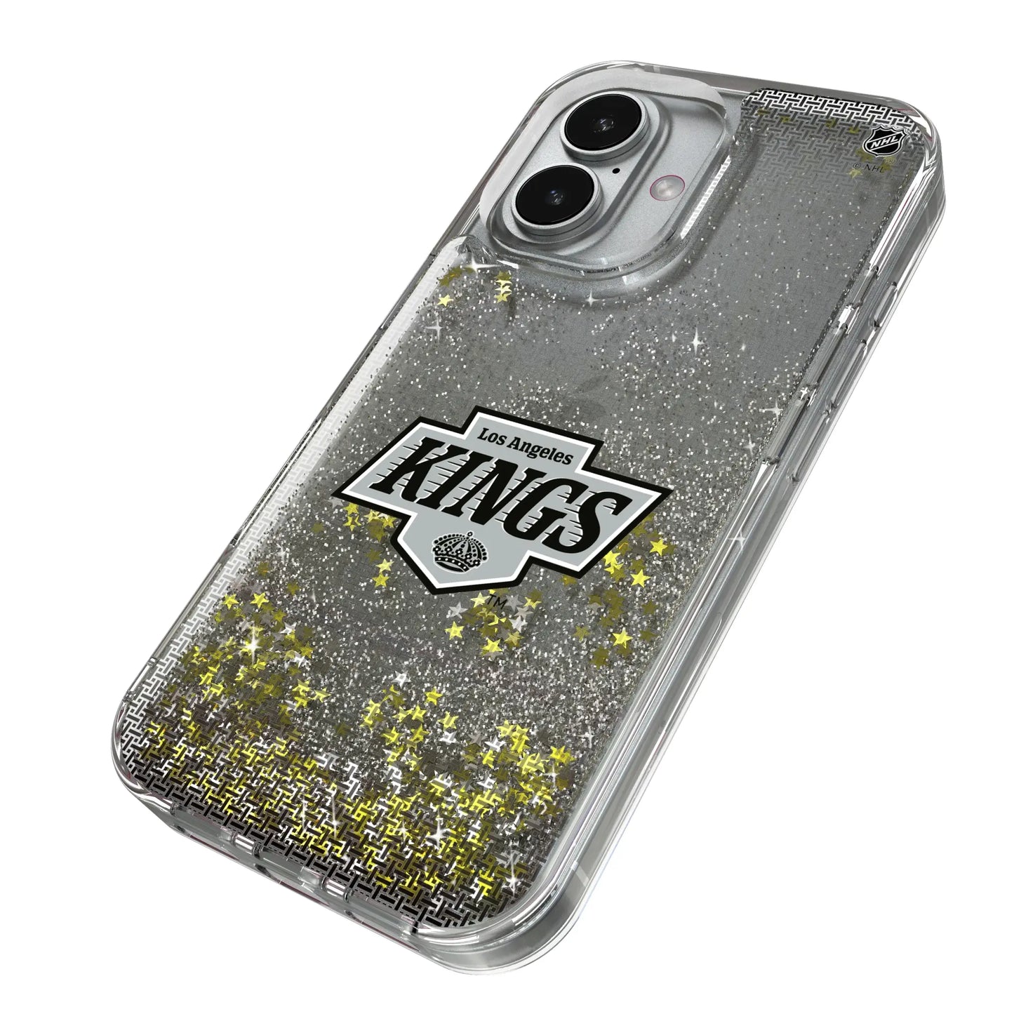 LA Kings Linen Glitter Phone Case for Apple iPhone