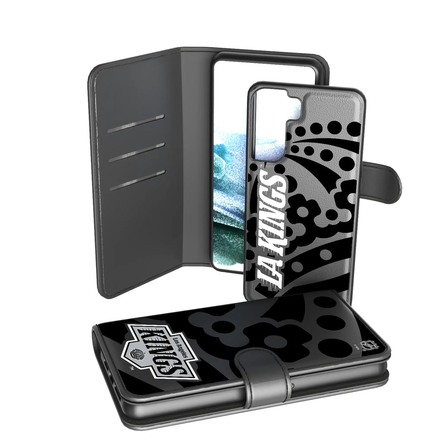 LA Kings Monocolor Tilt Wallet Phone Case for Apple iPhone