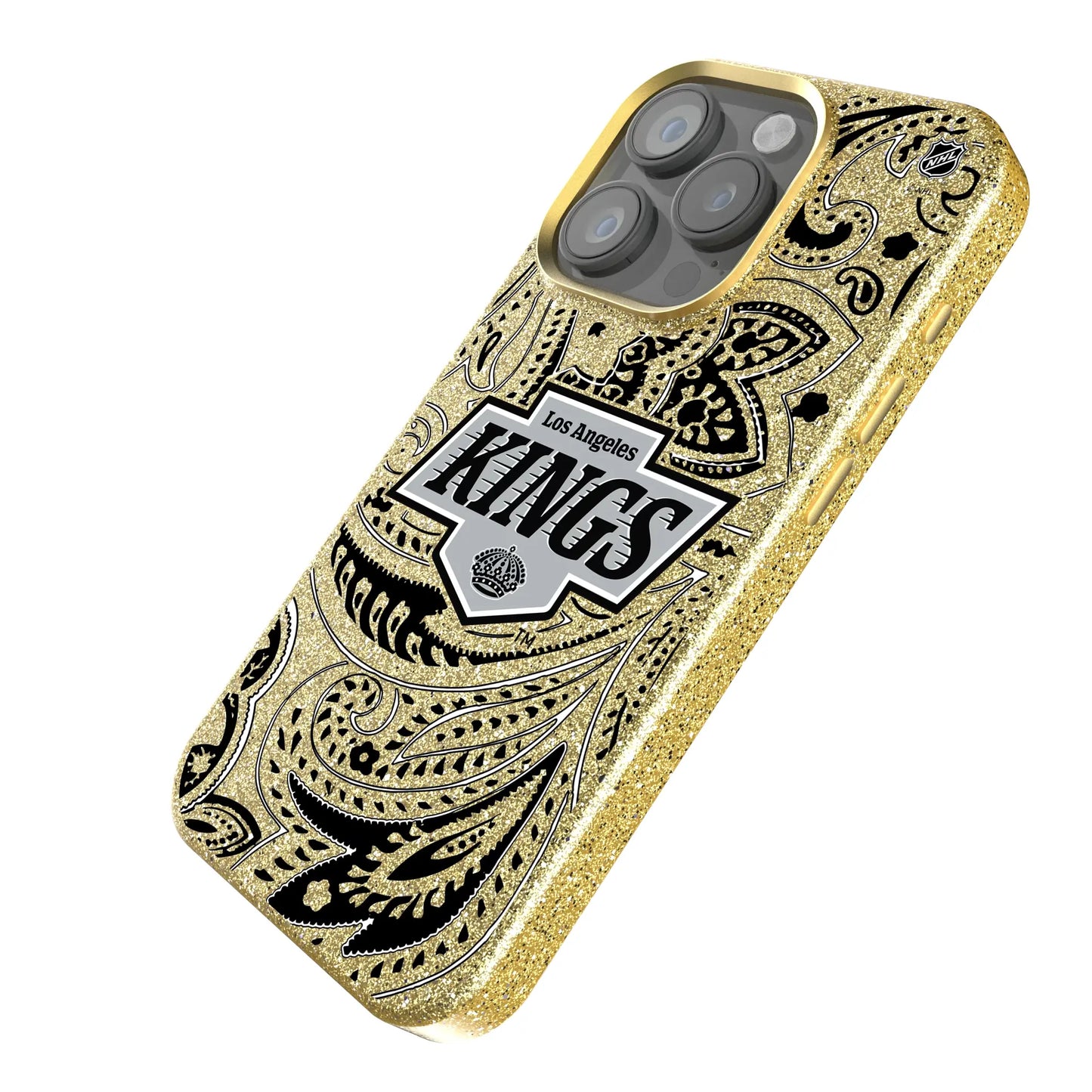 LA Kings Paisley Bling Phone Case for Apple iPhone