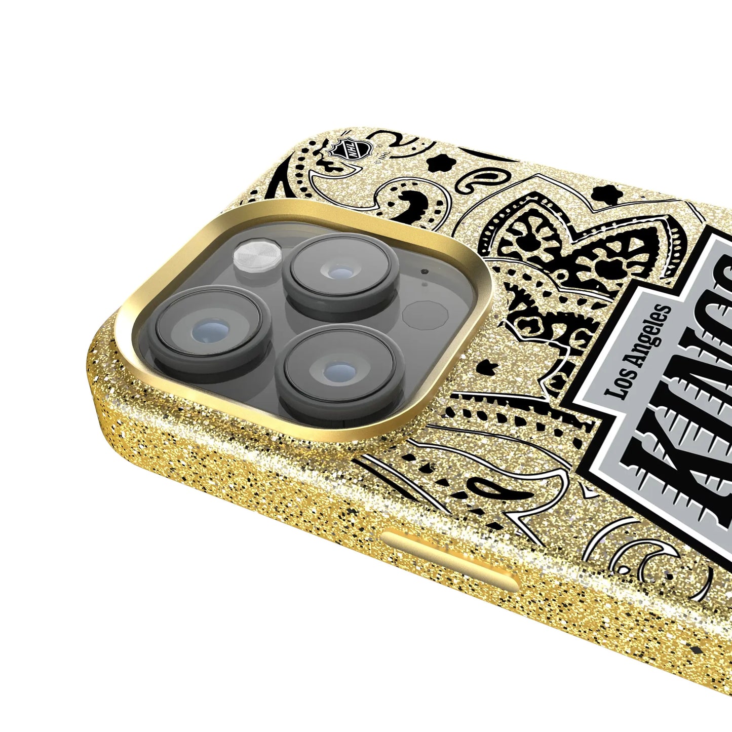 LA Kings Paisley Bling Phone Case for Apple iPhone