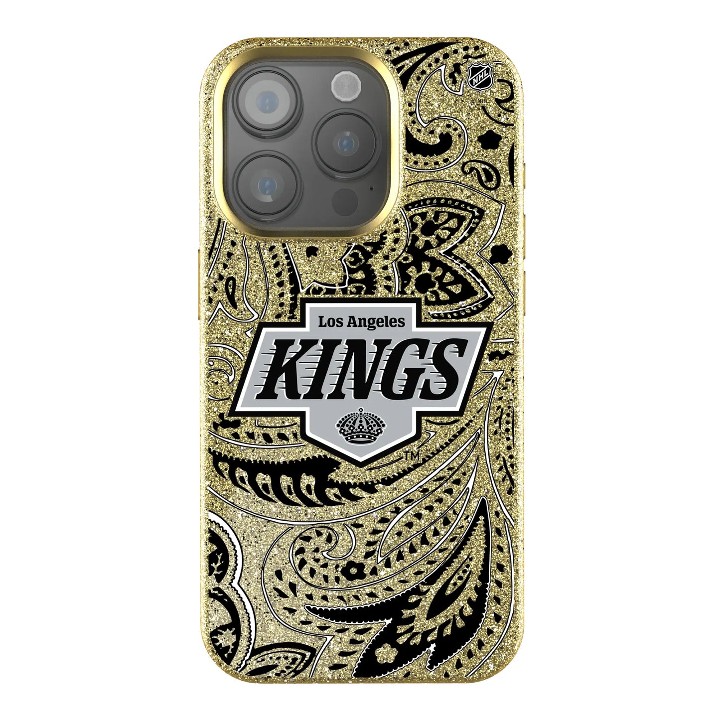 LA Kings Paisley Bling Phone Case for Apple iPhone