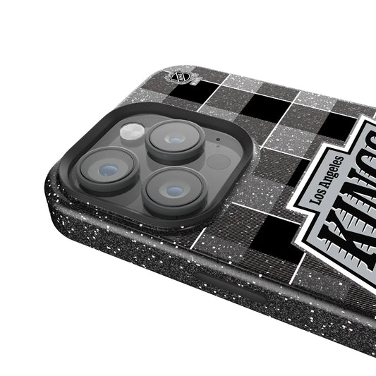 LA Kings Plaid Black Bling Phone Case for Apple iPhone