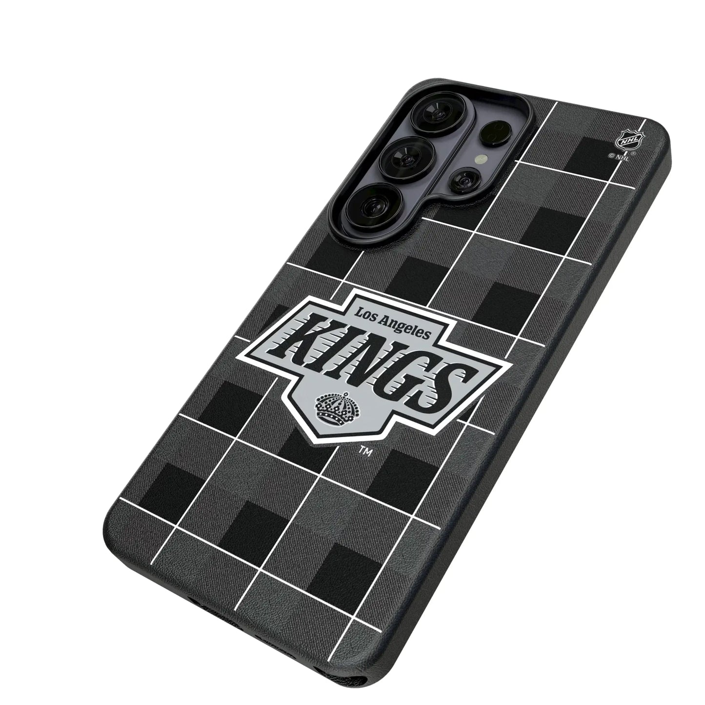LA Kings Plaid MagSafe Compatible Phone Case for Samsung Galaxy