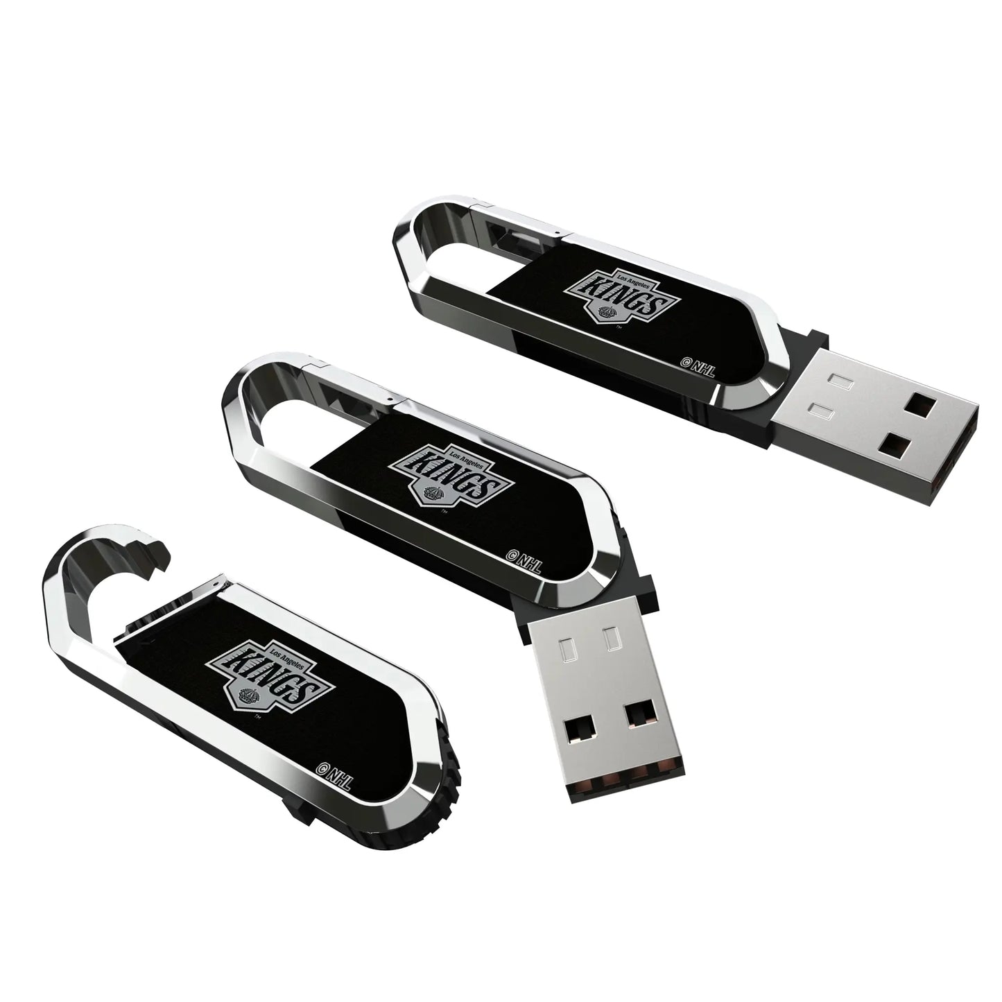 LA Kings Solid USB 64GB Clip Style Flash Drive