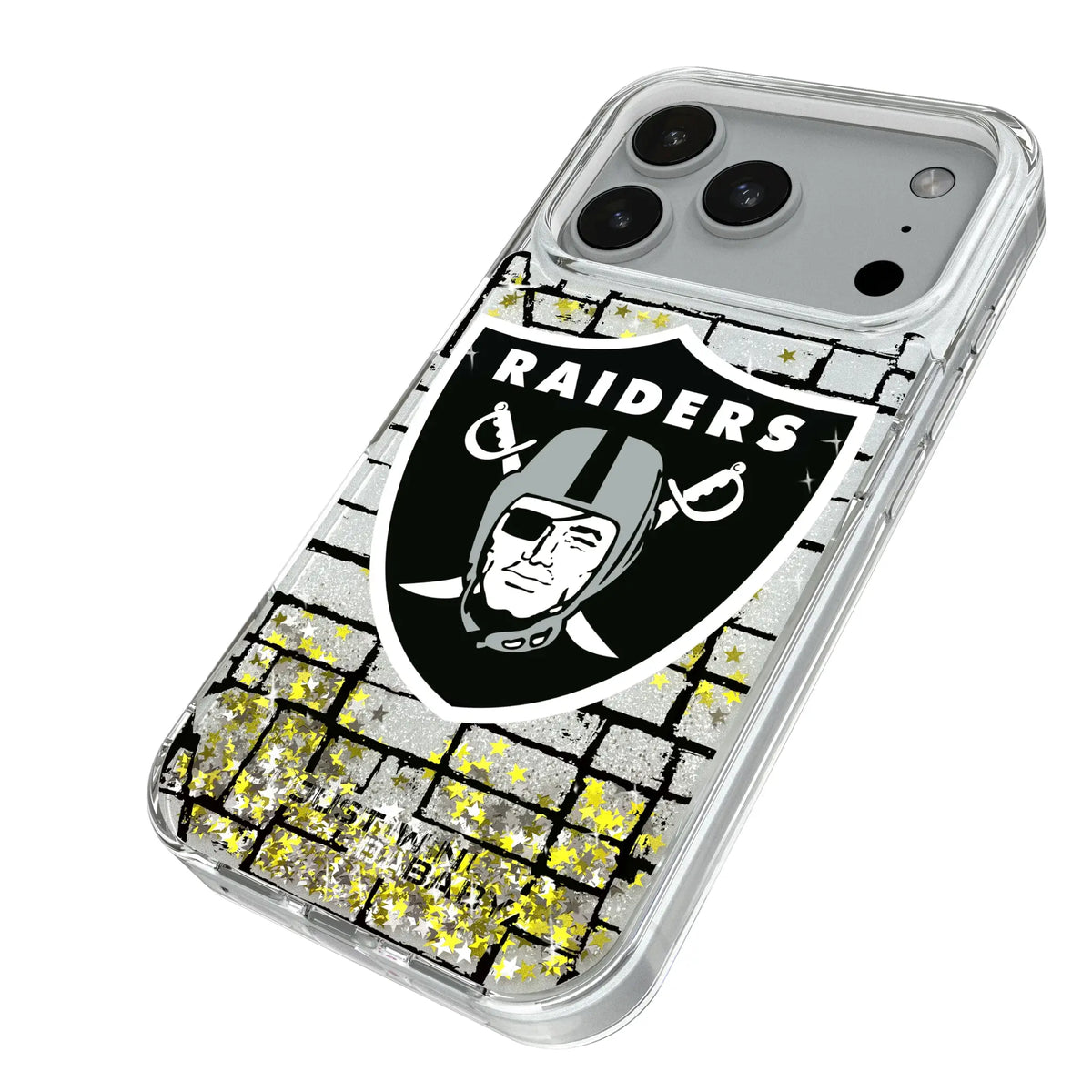 Las Vegas Raiders Brick Glitter Phone Case for Apple iPhone
