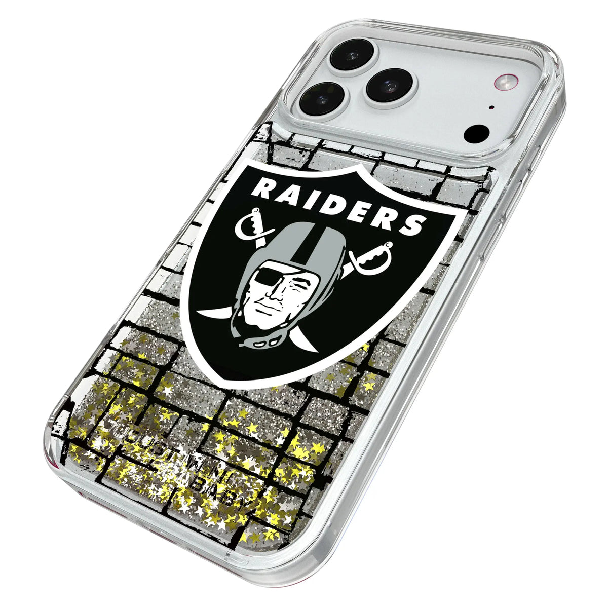 Las Vegas Raiders Brick Glitter Phone Case for Apple iPhone