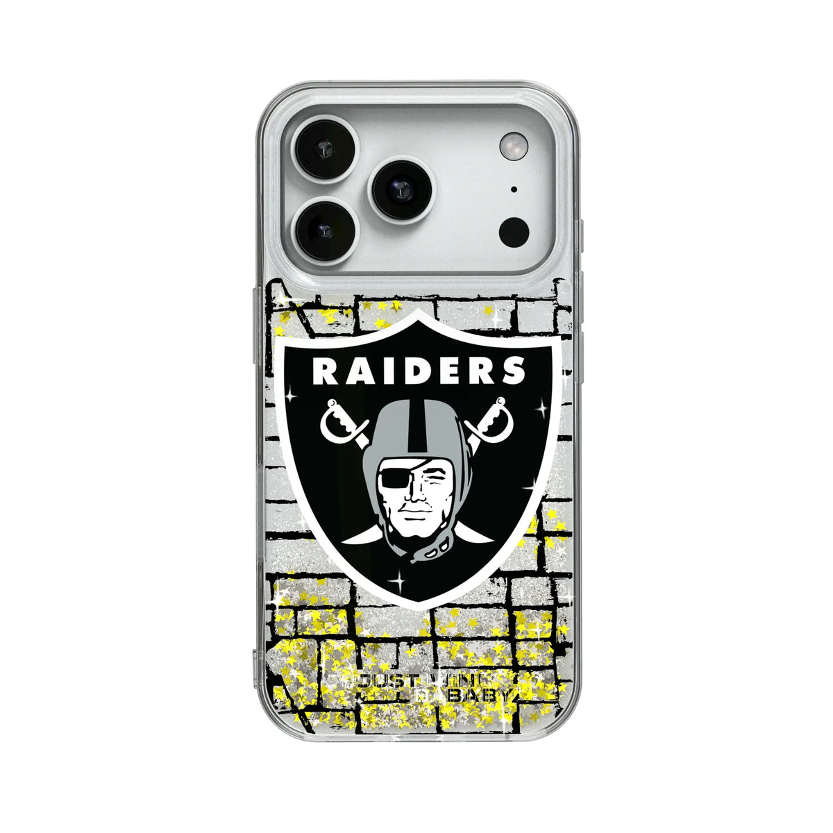 Las Vegas Raiders Brick Glitter Phone Case for Apple iPhone