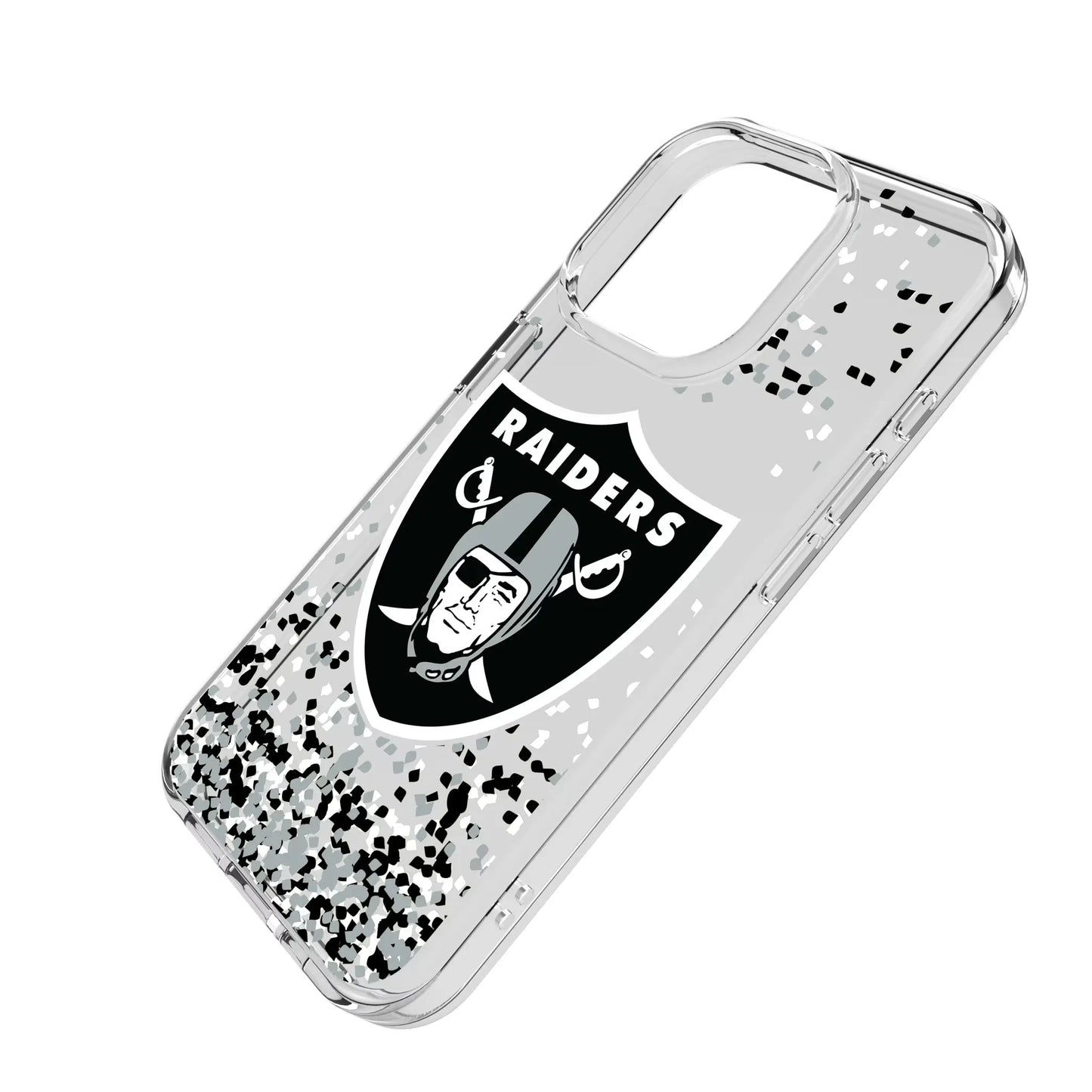 Las Vegas Raiders Confetti Clear Phone Case for Apple iPhone