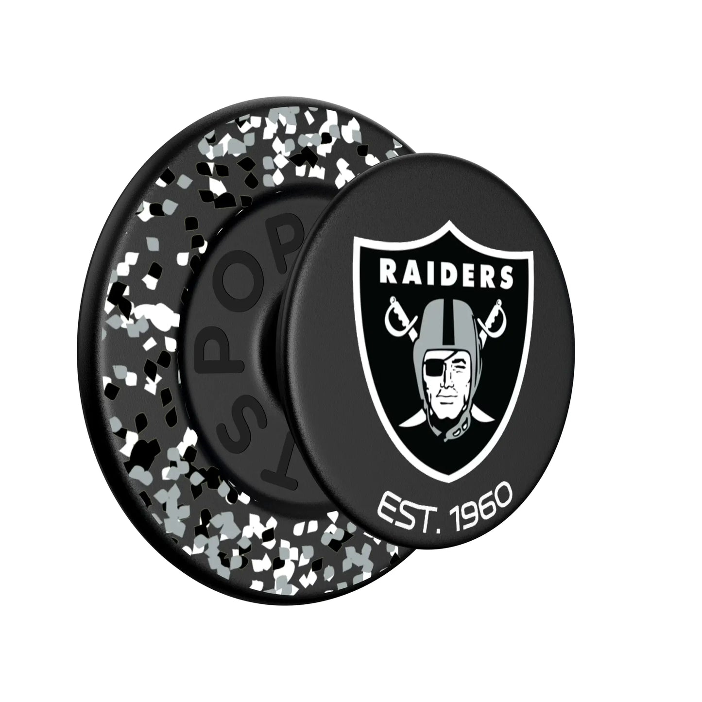 Las Vegas Raiders Confetti PopSockets Magnetic Phone Grip and Stand