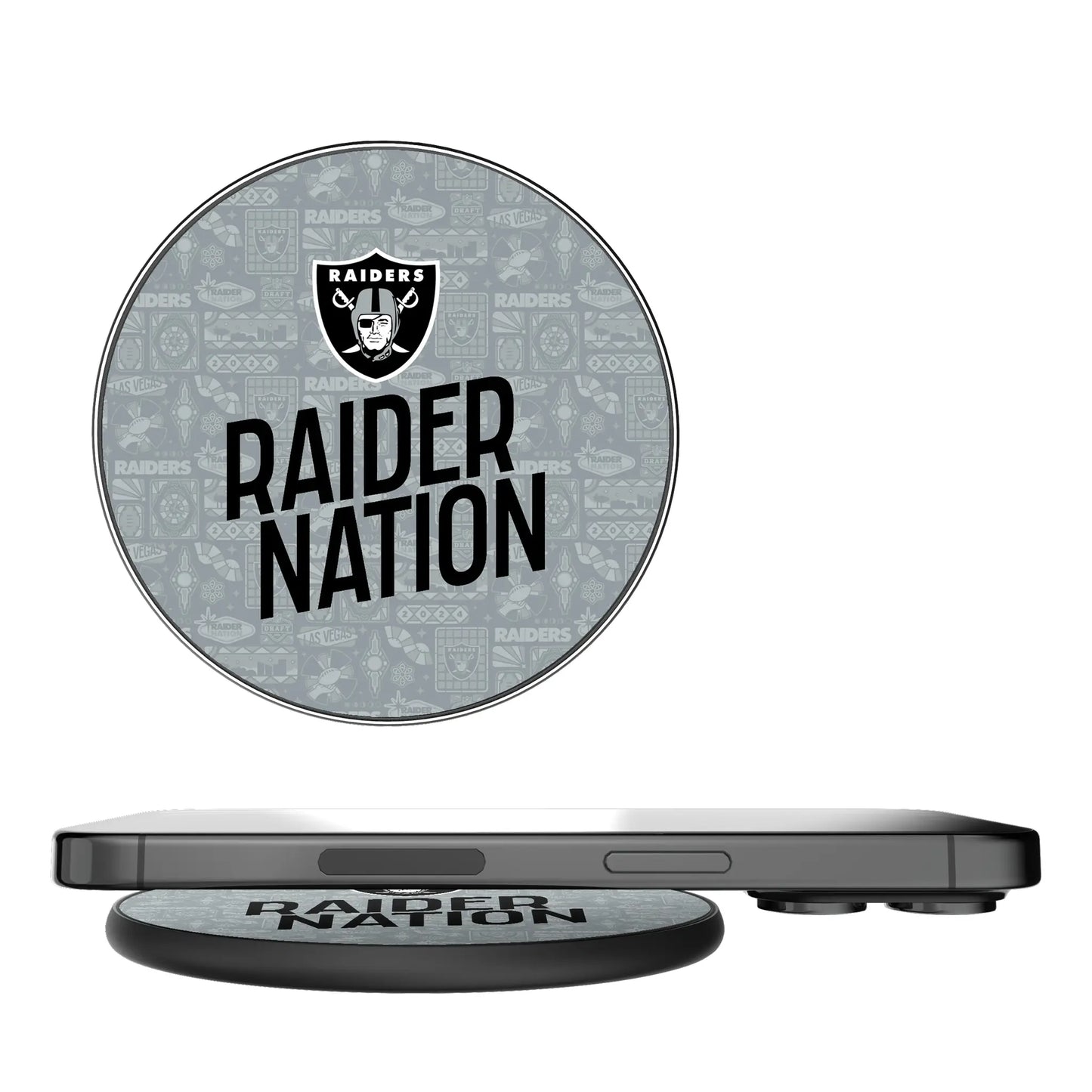 Las Vegas Raiders Deco 15-Watt Wireless Charger