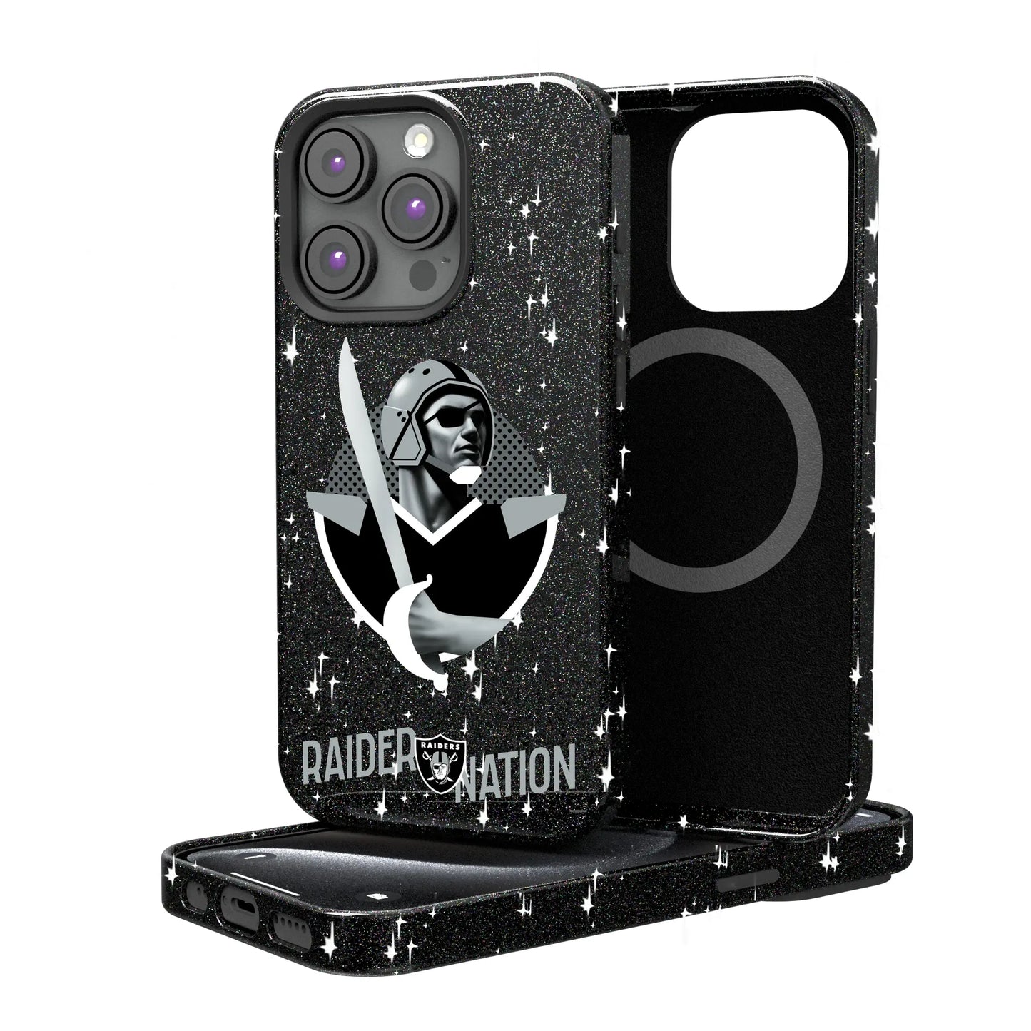 Las Vegas Raiders Deco Black Bling Phone Case for Apple iPhone