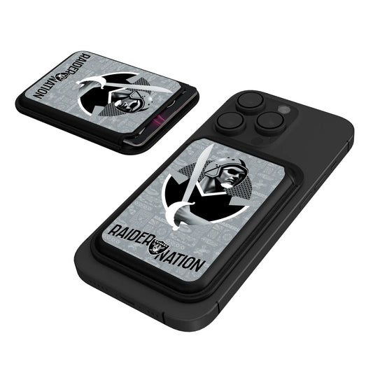 Las Vegas Raiders Deco Black Magnetic Credit Card Wallet