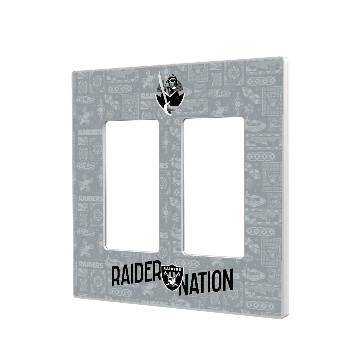Las Vegas Raiders Deco Hidden-Screw Light Switch Plate