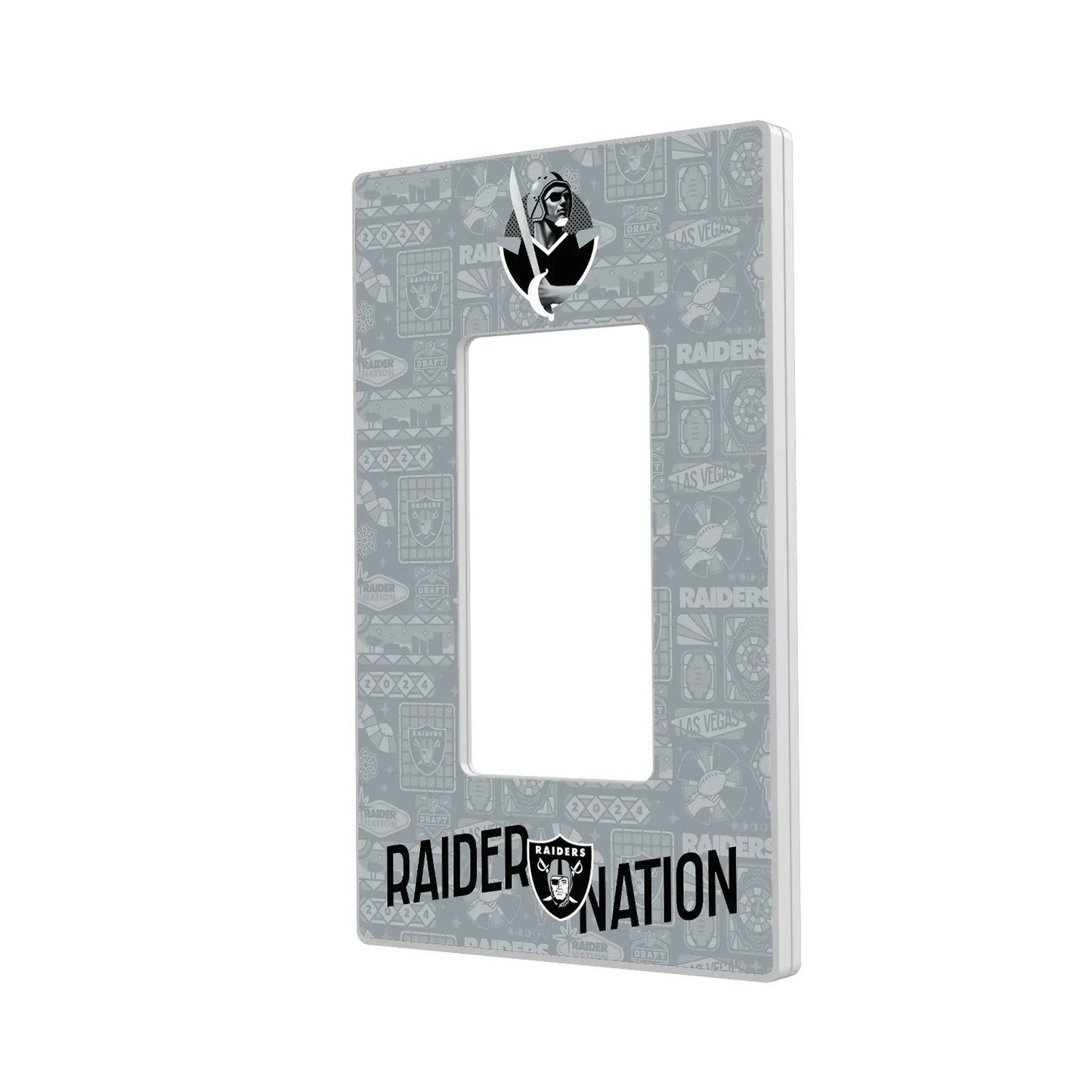 Las Vegas Raiders Deco Hidden-Screw Light Switch Plate