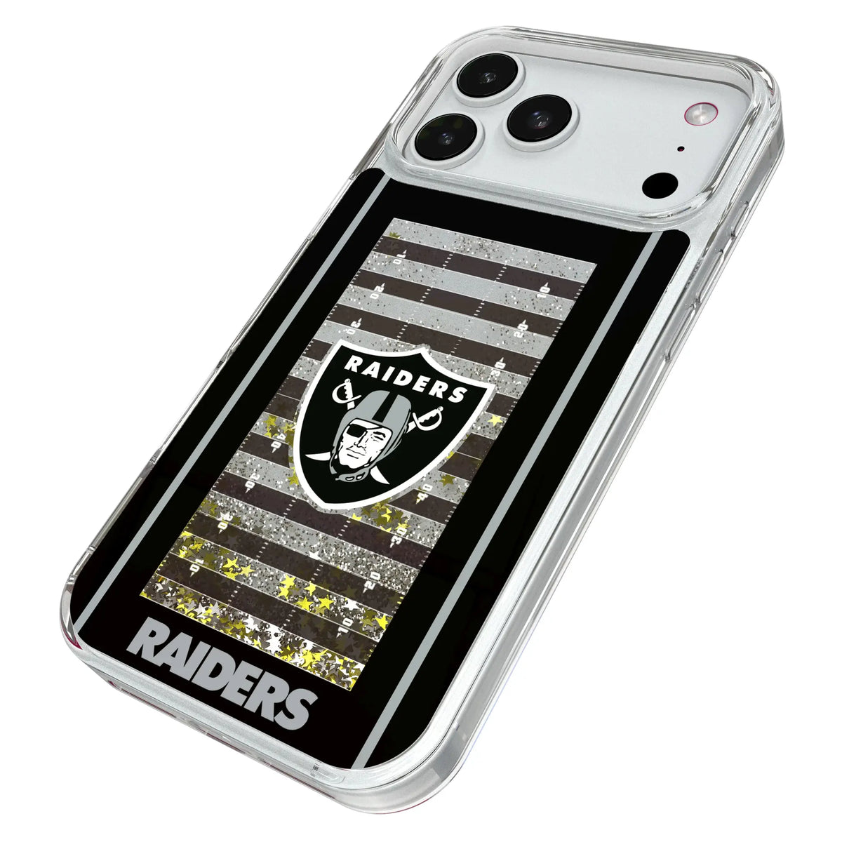 Las Vegas Raiders Field Glitter Phone Case for Apple iPhone