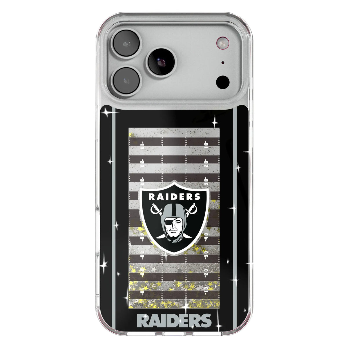 Las Vegas Raiders Field Glitter Phone Case for Apple iPhone