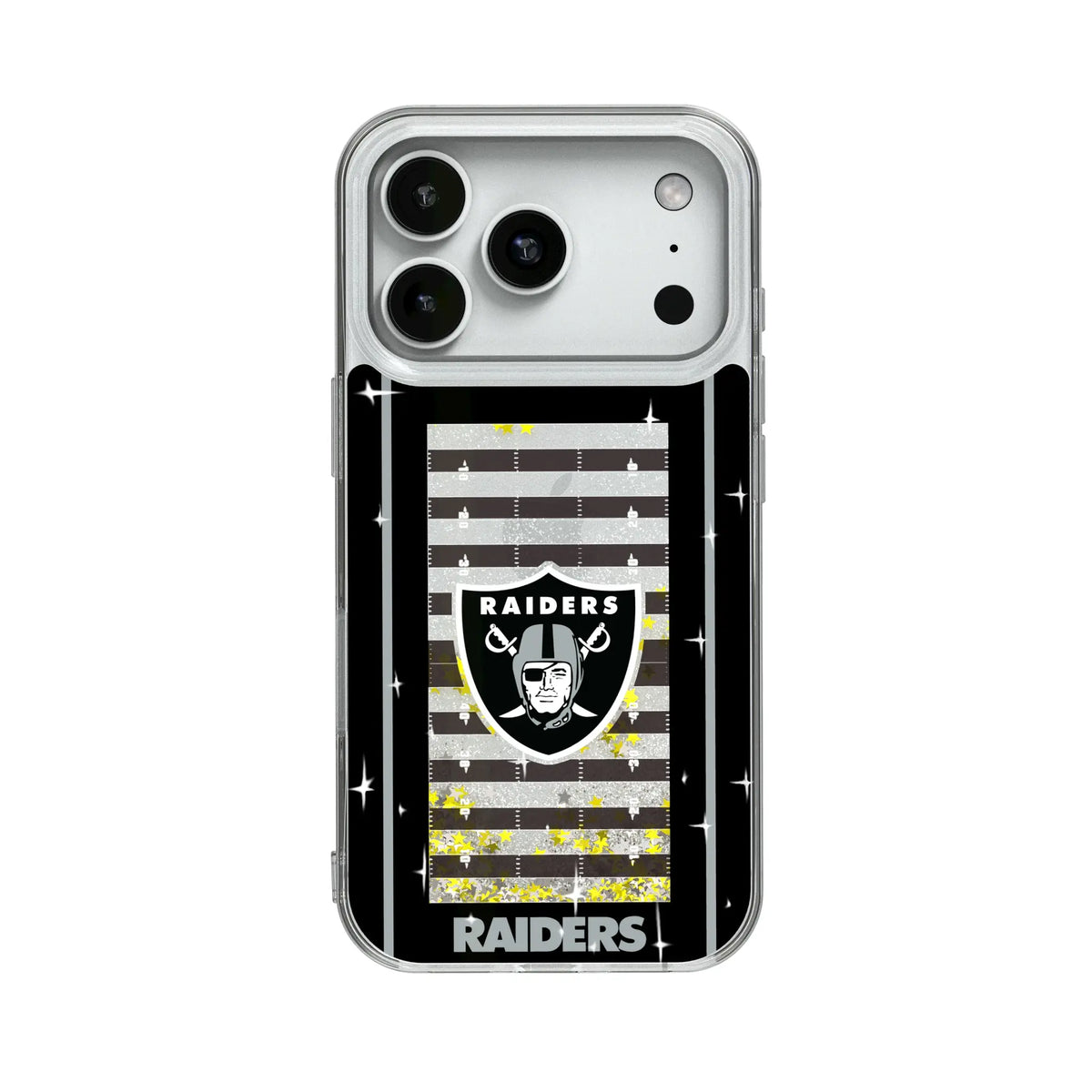 Las Vegas Raiders Field Glitter Phone Case for Apple iPhone