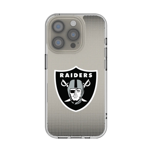 Las Vegas Raiders Linen Clear Phone Case for Apple iPhone