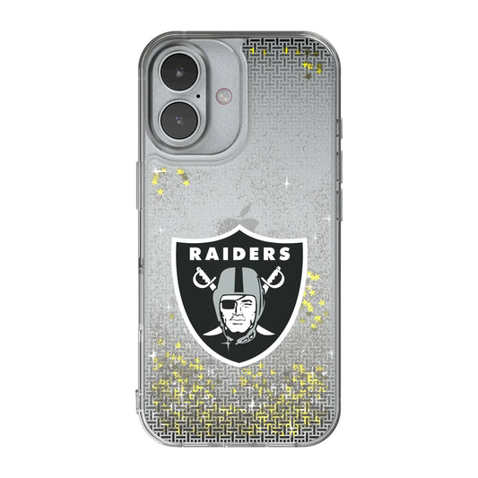 Las Vegas Raiders Linen Glitter Phone Case for Apple iPhone