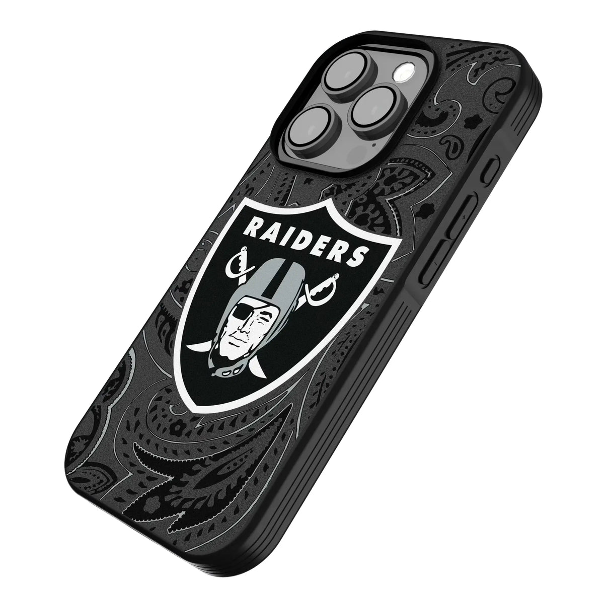 Las Vegas Raiders Paisley Bump Phone Case for Apple iPhone