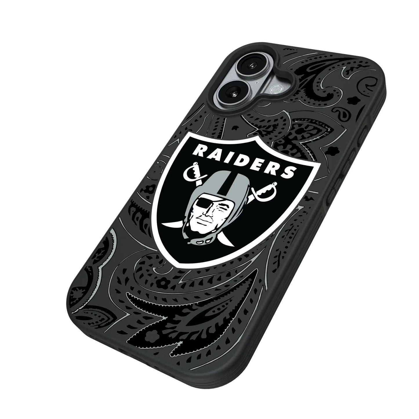 Las Vegas Raiders Paisley Bump Phone Case for Apple iPhone