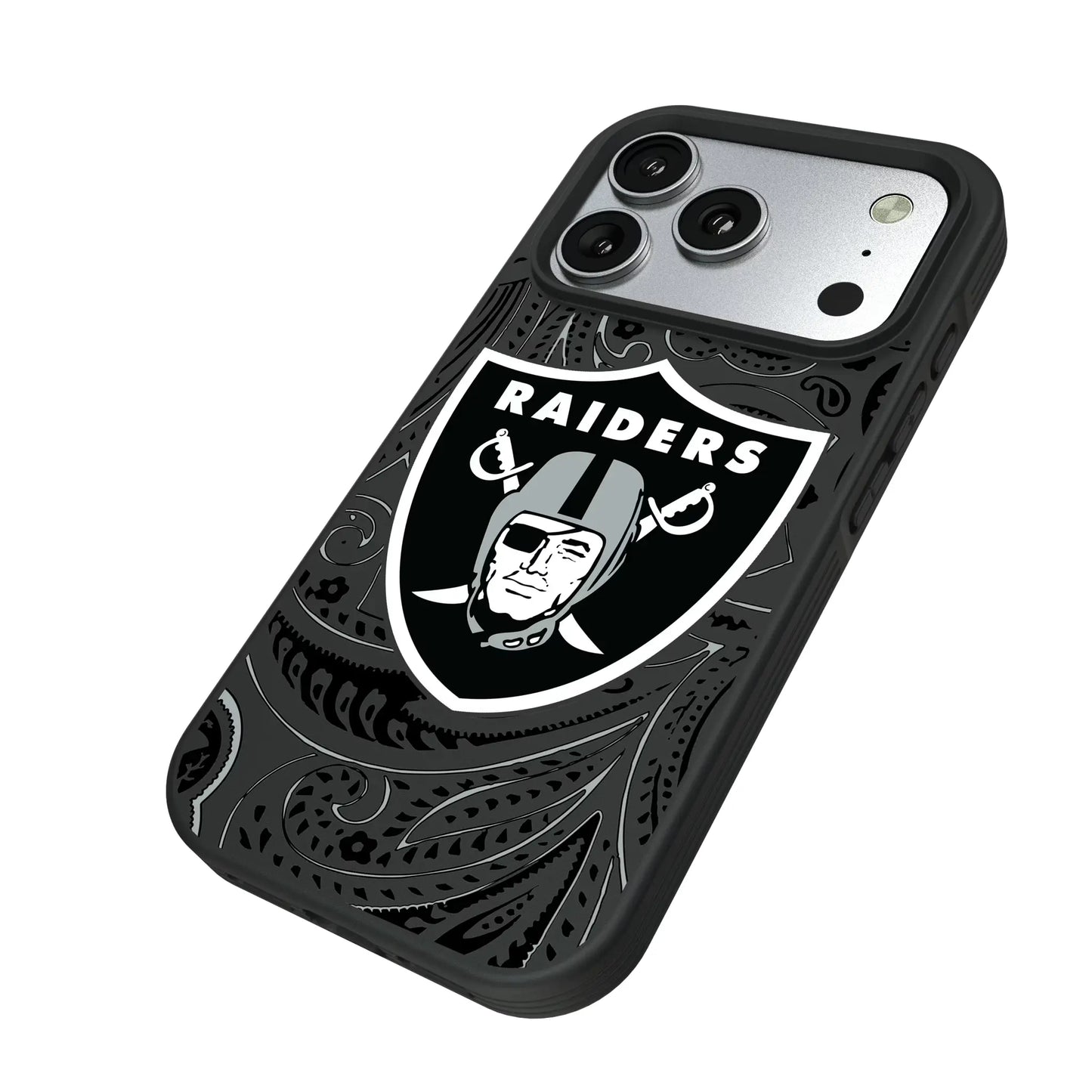 Las Vegas Raiders Paisley Bump Phone Case for Apple iPhone